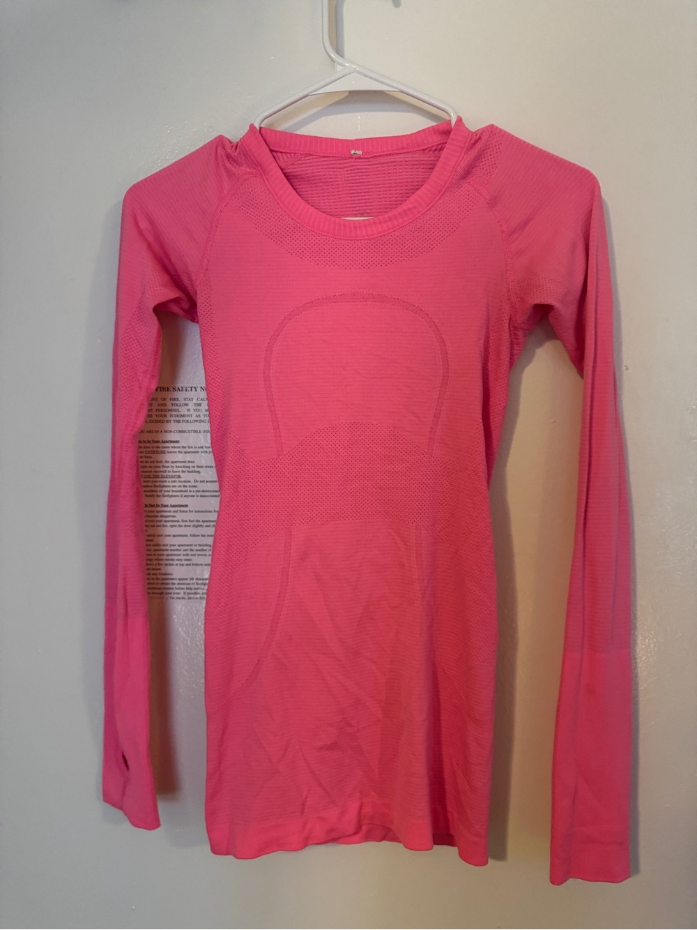 Lululemon Pink Seamless Long Sleeve Active Top